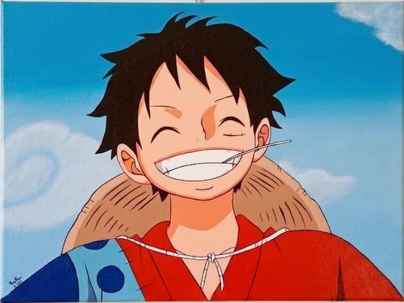 Luffy, acrílico sobre lienzo, 30×40 cm