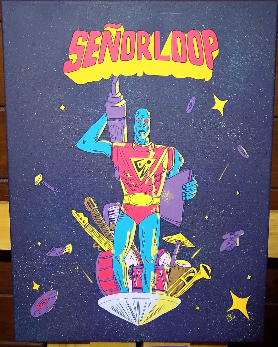 Señor Loop, acrílico sobre lienzo, 50×40 cm