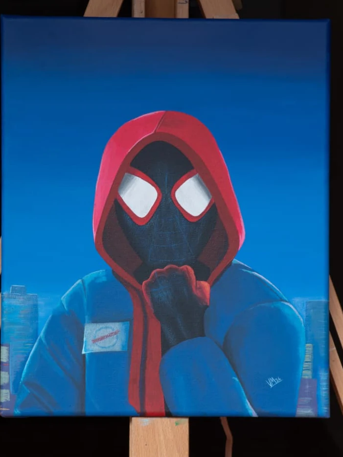 Spiderman, acrílico sobre lienzo, 30×40 cm