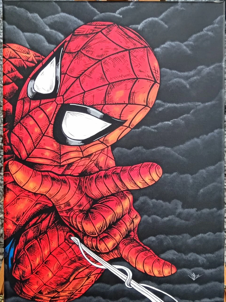 Spiderman, acrílico sobre lienzo, 30×40 cm